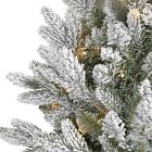 Pre-Lit Faux Flocked Wreath