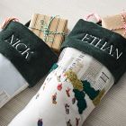 Embroidered Winter Scenes Stockings