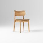 Open Box: Lalia Leather Dining Chair - Ludlow Leather Sesame, Blonde