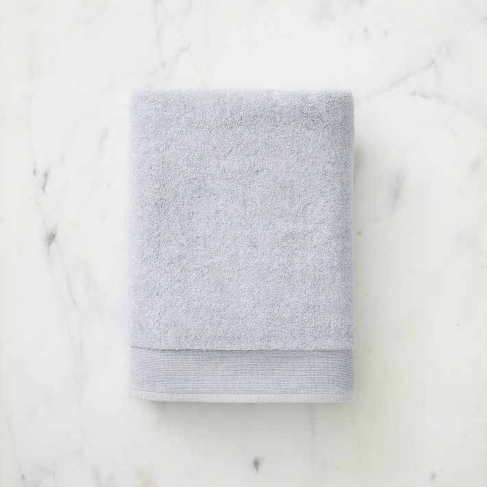 Plush Fibrosoft Towel Sets - 2 Bath Towels, 2 Hand Towels Set, Frost Gray Melange