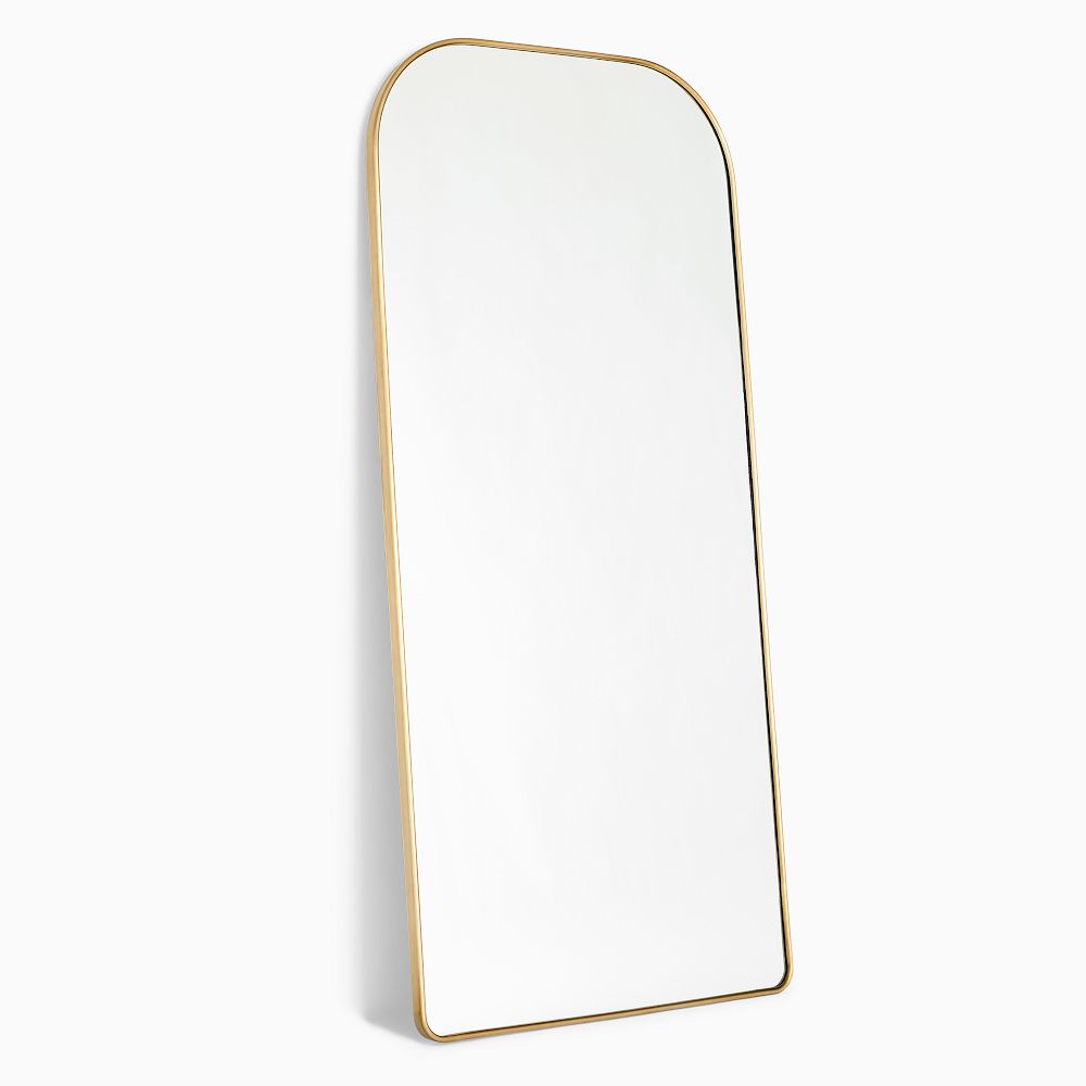 Streamline Oversized Wide Arch Metal Floor Mirror 35"