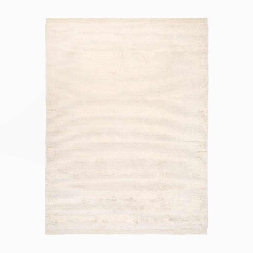 Evan Mini Ribbed Wool Rug Plush Ribbed Shag Wool Rug | West Elm