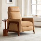 Spencer Wood-Framed Leather Recliner