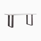 Portside Aluminum Outdoor Concrete Dining Table (72") - ADA