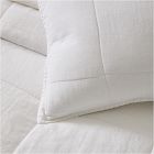 European Flax Linen Box Stitch Quilt &amp; Shams