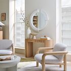 Round Deconstructed Wood Wall Mirror