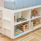 Modernist Captain's Double Bed w/ Desk - Winter Wood