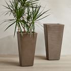 Lightweight Grooved Tapered Indoor/Outdoor Planters
