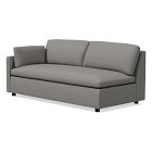 Open Box: Marin Left-Arm Sofa (75") - Chenille Tweed Silver