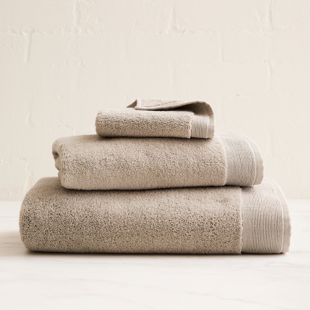 Plush Fibrosoft™ Towel Sets - Taupe, Set of 3 - (Bath Towel, Hand Towel, Washcloth)
