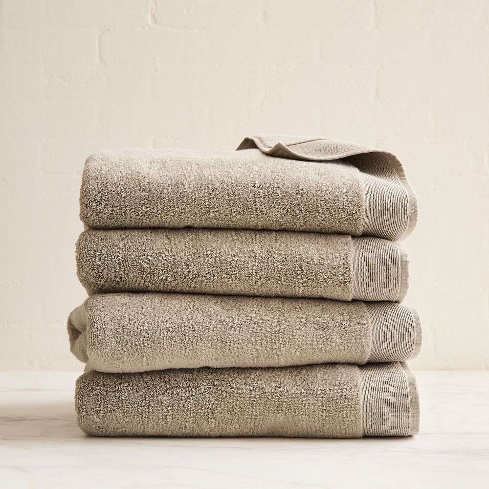 Plush Fibrosoft™ Towel Sets - Taupe, Set of 4 - (4 Bath Towels)