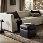 Dravien Leather Ottoman