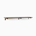 Linear Cool Walnut Wood Wall Shelves with Jordan Brackets