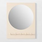 Modern Dorm Mirror with Hooks