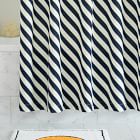 KULE Bias Stripe Shower Curtain