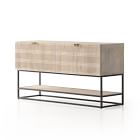 Carved Mango Wood Media Console (56")