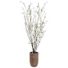 Faux Potted Mixed Botanicals Tree w/ Planter