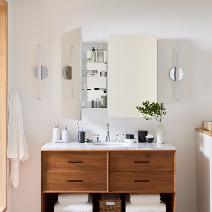Frameless Seamless Double Wide Medicine Cabinet | West Elm