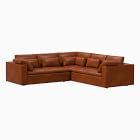 Harmony Modular Leather 3-Piece L-Shaped Sectional (122")