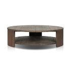 Reed Reclaimed Wood Outdoor Round Coffee Table (48")