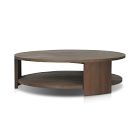 Reed Reclaimed Wood Outdoor Round Coffee Table (48")