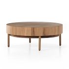 Wood Drum Round Coffee Table (42")