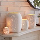 Constellation Pierced Ceramic Candleholders