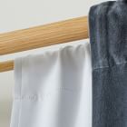 Mid-Century Double Curtain Rod - Natural Oak/Antique Brass