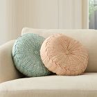 Pleated Stripe Round Pillow
