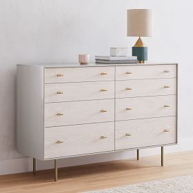 Modernist Wood & Lacquer 8-Drawer Dresser (58