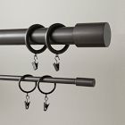 Round Metal Curtain Rings (Set Of 7) - Dark Bronze