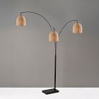 Louisa Rattan Arc Floor Lamp (80&quot;&ndash;82&quot;)