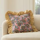 Vine Floral Ruffle Pillow Cover