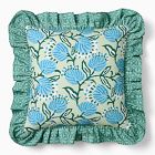 Vine Floral Ruffle Pillow Cover
