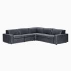 Enzo Leather 5-Piece L-Shaped Reclining Sectional (114&quot;)