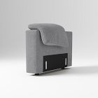 Open Box: Harmony Modular Motion Left Arm - Performance Distressed Velvet Pewter