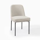Open Box: Jack Metal Frame Dining Chair - Performance Chenille Tweed Dove, Dark Bronze