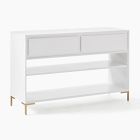 Open Box: Nolan Console (47.5") - White, Champagne Bronze