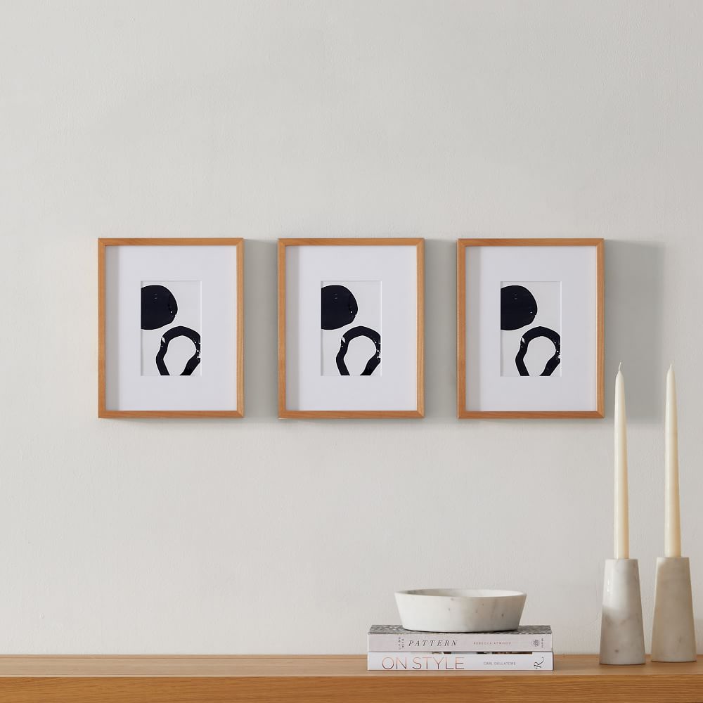 Multi-Mat Wood Gallery Frames - Wheat - Wheat, 8x10, Set of 3
