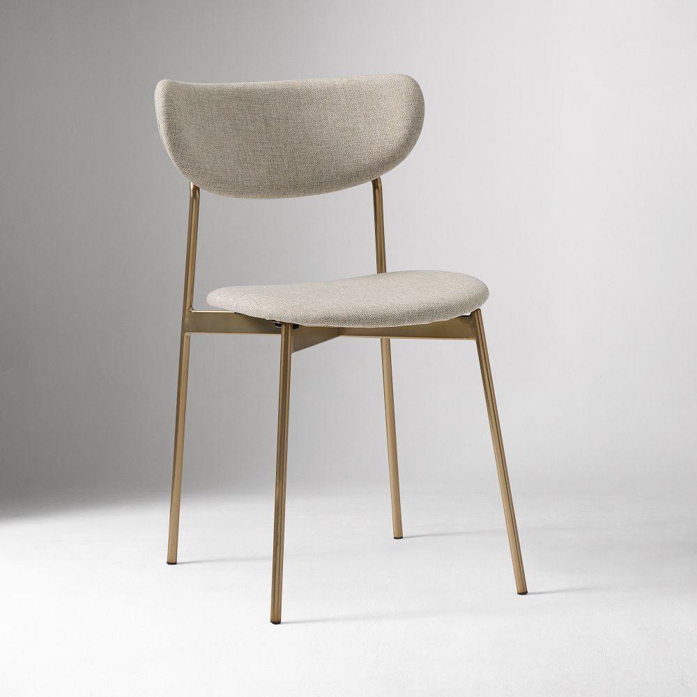 Mid-Century Modern Petal Upholstered Dining Chair