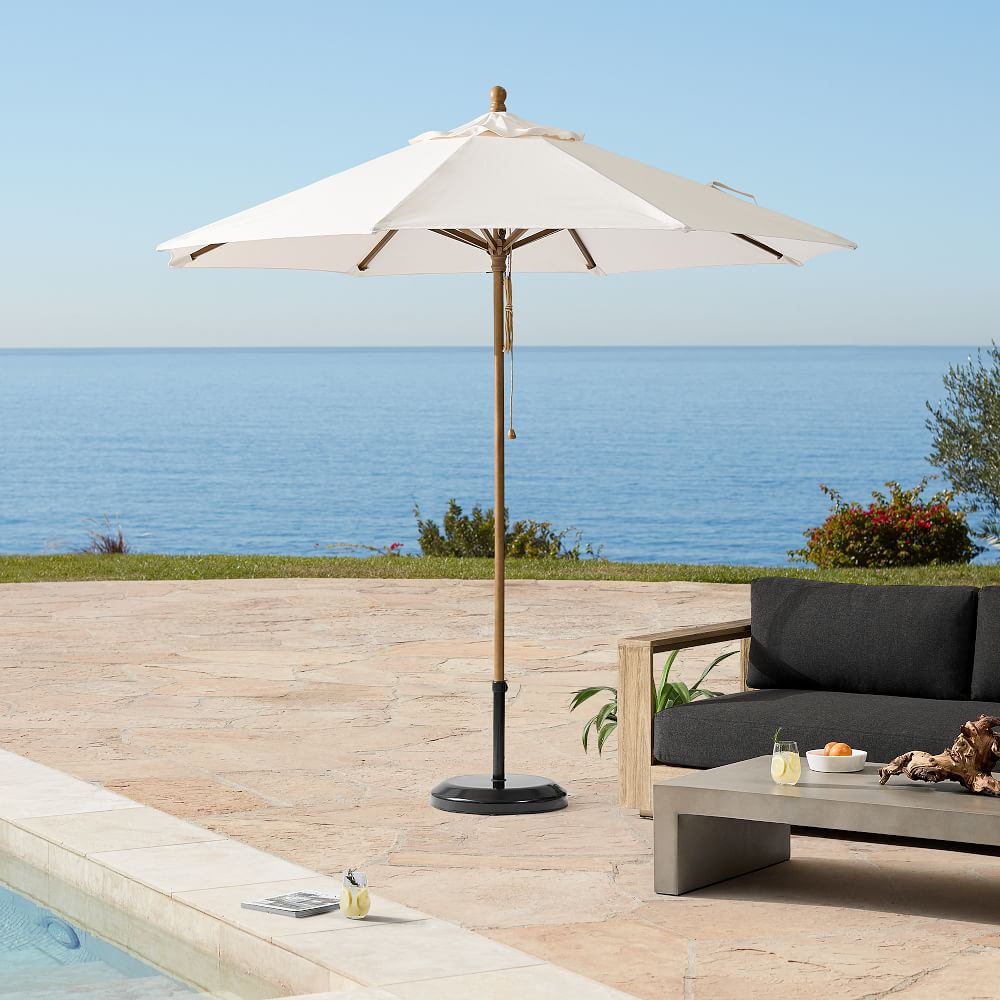 Round Outdoor Umbrella (9') - Wood Pole