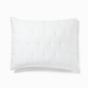 Tencel Crescent Stitch Standard Sham, White