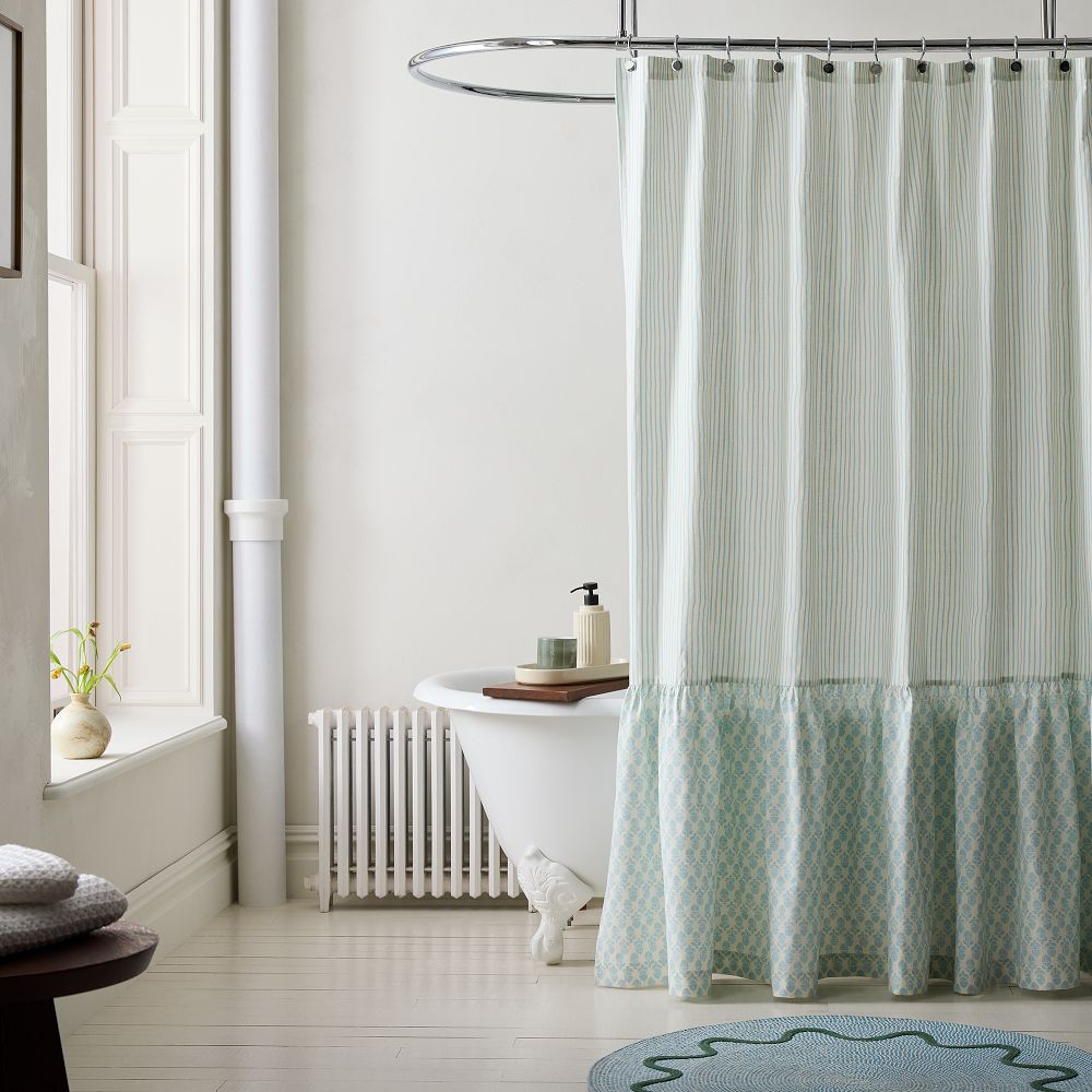 Thistle Shower Curtain - 72" x 74", Blue