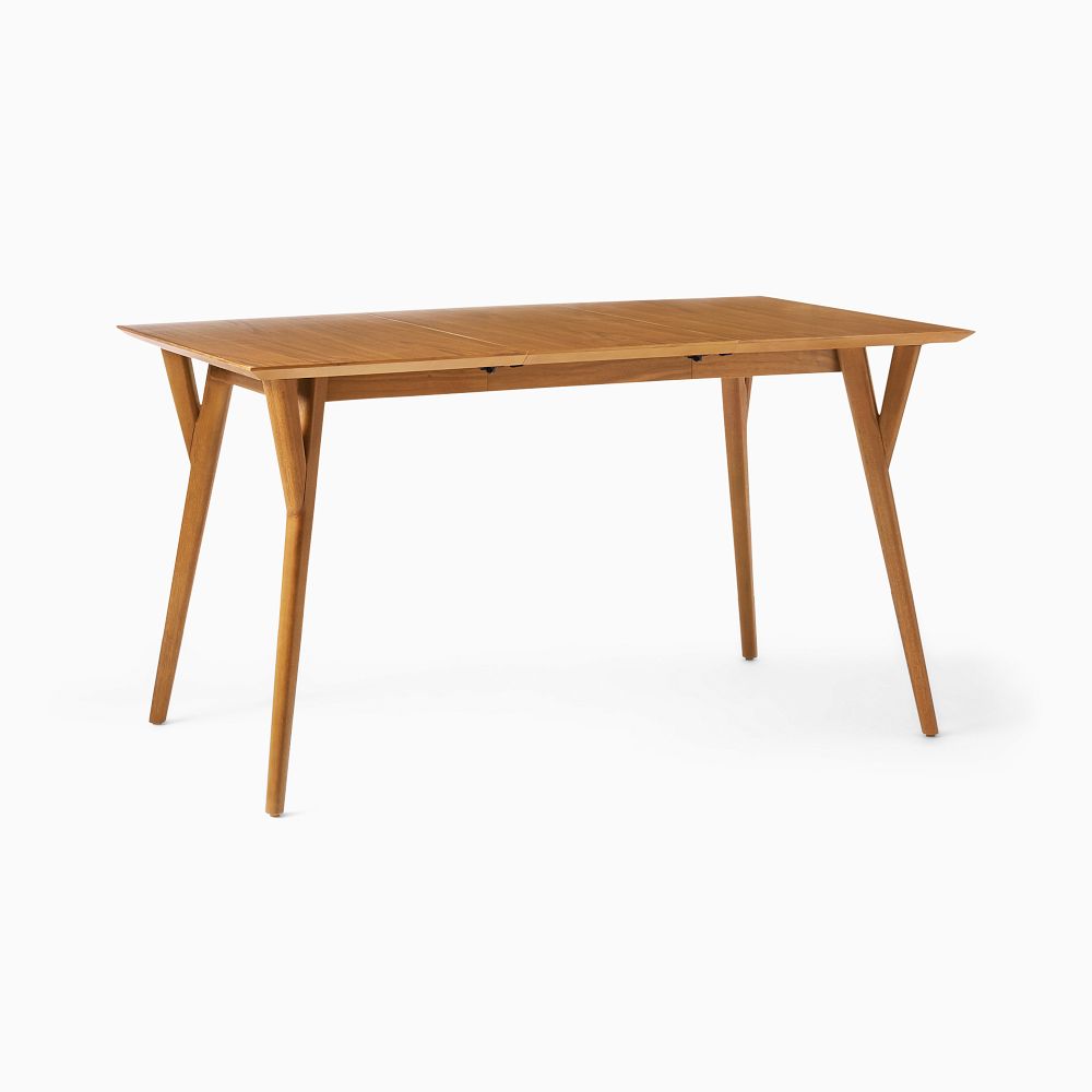 Mid-Century Extendable Dining Table (39"–92") - 39-55", Acorn