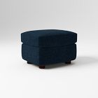 Open Box: Sophie Ottoman - Performance Distressed Velvet Ink Blue