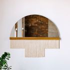 Candice Luter Duet Fringe Half Circle Wall Mirror w/ Accent Bar