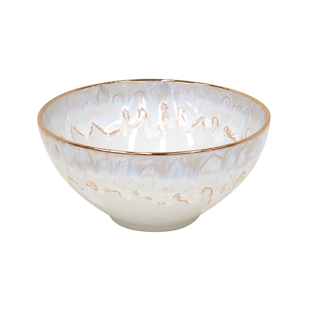 Casafina Taormina Stoneware Gold-Rimmed Cereal Bowls (Set of 4)