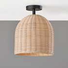 Louisa Rattan Flush Mount (12")
