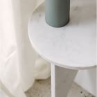 Angled Base Marble Side Table