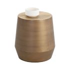 Hand-Hammered Aluminum Side Table (17.5")